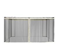 Gazebo Mesh Netting Screen Beige Polyester 352x207 cm Universal 4 Panels Zip-On