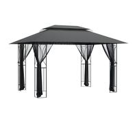 Gazebo Outdoor Canopy Marquee Garden with Sidewalls Anthracite Steel vidaXL