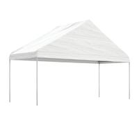 Gazebo Part Tent with Roof Pavilion Outdoor Marquee White Polyethylene vidaXL