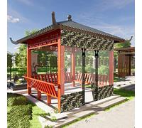 Gazebo Patio Outdoor Curtains Waterproof, PVC Heavy Duty Tarpaulin Panel Clear Tarps With Grommets For Pergola, Terrace, Tent Side Curtains(2.4x4m/7.87x13.12ft)