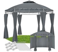 Gazebo Pavilion Side Curtains Garden Party Tent Event Shade Round Outdoor New