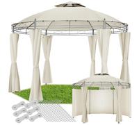 Gazebo Pavilion Side Curtains Garden Party Tent Event Shade Round Outdoor New