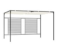 Gazebo Retractable Roof Cream 3x4x2.3m Iron Frame 100% Polyester 180g/m² PA coat