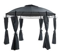 Gazebo SAFARA Metal 368 cm 368 cm Graphite Grey