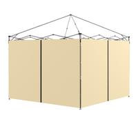 Gazebo Side Panel Set 2pc Beige Oxford 295x195cm Zipped Doors Fits 3x3/3x6H200cm