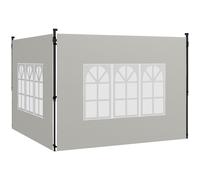 Gazebo Side Panel White PE Plastic 293x193cm 2-Pack Window Outdoor Fits 3x3/3x6