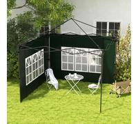 Outsunny Gazebo Side Panels for 3x3(m) or 3x6m Gazebo Canopy, 2 Pack, Blue - 293cm x 193cm - PE - Green