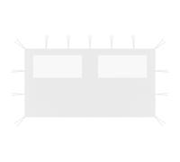 Gazebo sidewall 4x2m White polyester fabric with PVC window mosquito guard fixes