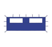 Gazebo Sidewall 6 x 2 m Blue Polyester Fabric PVC Window Party Tent Wall EasyFit