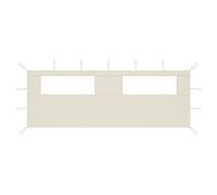 vidaXL Gazebo Sidewall with Windows Cream Party Tent Outdoor Canopy Wall Patio