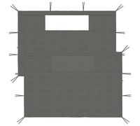 Gazebo Sidewall Anthracite 4.1x2.1m Polyester PVC Window Panels Set Heavy 2pcs
