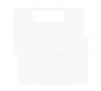 Gazebo Sidewall Set 2pcs Easy-fit White 4.1x2.1m Polyester PVC Window Tent Wall
