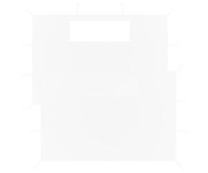 Gazebo Sidewall Set 2pcs Easy-fit White 4.1x2.1m Polyester PVC Window Tent Wall