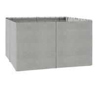 Gazebo Sidewalls 3x4m Polyester Light Grey 352x205cm 4pc Replacement Set Durable