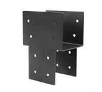 Gazebo Support Bracket 4x4 Post Interior 3.5x3.5 Inch Stabilizer for Wooden Structures Heavy Duty Connector for Patio Deck Pergola Black Easy Installation(1pcs)