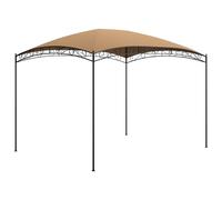 Gazebo Taupe 3x4x2.65m Steel Frame 100% Polyester PA Coated 180g/m² Outdoor XL S