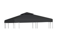 Gazebo Top Canopy Dark Grey 3 x 3 m Polyester 310 g/m² PVC Waterproof Reinforced