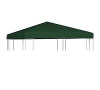 Gazebo Top Cover 2-Tier Green 3x3m Polyester PVC Coated Waterproof Canopy 16pcs