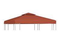 Gazebo Top Cover 3x3 m Terracotta Polyester PVC Coated 2-Tier XL Water-Resistant