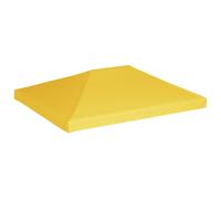 Gazebo Top Cover 4x3m Yellow 100% Polyester PVC Coated Water-Resistant incl16pc