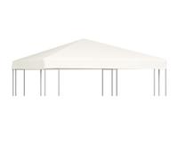 Gazebo Top Cover Brown 3x3m 2-Tier Polyester PVC Coated Top 82x82cm incl16hooks
