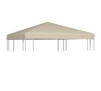 vidaXL Gazebo Top Cover 310g/m² 3x3m Beige Garden Roof Replacement Tent Canopy