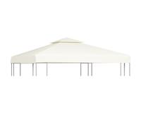 Gazebo Top Cover Cream White 3 x 3 m Polyester 310g/m2 PVC Water-Resistant.