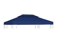 vidaXL 2-Tier Gazebo Top Cover 310 g/m² 4x3 m Blue UK GF0