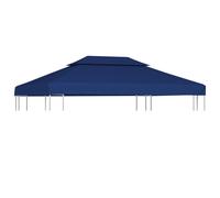 vidaXL 2-Tier Gazebo Top Cover 310 g/m² 4x3 m Blue UK GF0