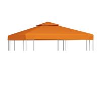 Gazebo Top Cover Orange 3x3 m Polyester 310g/m² PVC Coated Reinforced Corners 8