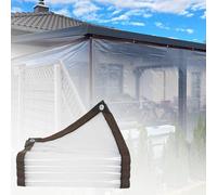 Gazebo Waterproof Clear Tarp with Grommets 1 5 10 24 35 46 m, Durable Weatherproof Tarpaulin for Garden Cat Litter Greenhouse, Poly Plastic Transparent Tarps(1000x1300cm)