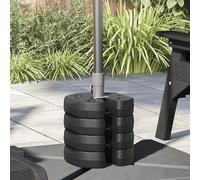 Gazebo Weight Plates Black Concrete with Plastic Cover 220x50mm 4pcs for30mmpipe