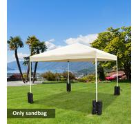 Outsunny Gazebo Weight Sand Bags Leg Weights Marquee Tent Canopy Base In Black Black