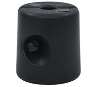 Gazebo Weights Pack of 4 Black PE Plastic 24 x 23.5 x 25 cm, Can be Filled with Water, Sand or Pebbles, with Locking Screws for Poles 2.54-3 cm, Stabilising Tent, Awning