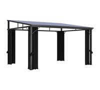 Gazebo With Curtain 405X294X244 Cm Anthracite