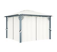 Gazebo with Curtain Garden Canopy Sun Shelter Tent Sunshade Aluminium vidaXL