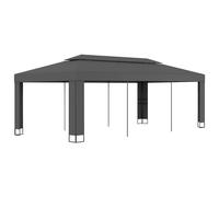 vidaXL Gazebo with Double Roof 6m White Outdoor Canopy Shelter Party Tent