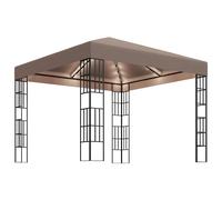 Gazebo with LED String Lights Outdoor Pavilion Sunshade Canopy Tent vidaXL
