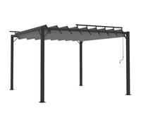 vidaXL Gazebo with Louvered Roof Anthracite Fabric & Aluminium Patio Pavilion