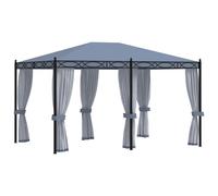 Gazebo with Mesh Screens 3x4m Anthracite Steel Garden Party Tent Canopy vidaXL