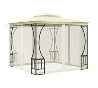 vidaXL Gazebo With Nets 300x300x265cm Cream, Cream
