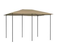 (cream) vidaXL Gazebo with Post Covers Canopy Shelter Garden Pavilion Sunshade Tent