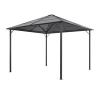 Gazebo with Roof Aluminium 3x3 m Black Berkfield Home Black One Size