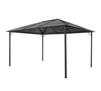 Gazebo with Roof Aluminium 4x3x2.6 m Black Berkfield Home Black One Size