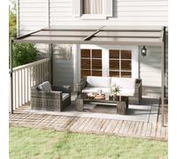 vidaXL Gazebo with Roof Anthracite 4x3x2.5 m Aluminium and Steel Canopy Tent