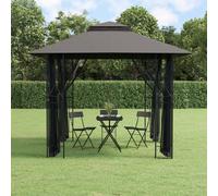 Gazebo With Sidewalls Anthracite Steel