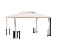 (cream, 3 x 4 m) vidaXL Gazebo with Sidewalls & Double Roof Tent Multi Colours 3x3 m/3x4 m