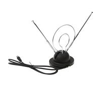 Gazechimp Universal Rabbit Ear Shape Powerful Indoor TV Antenna for Color TV UHF HDTV VHF Cable Black