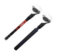 GazeVR VR Golf Club Attachments for Oculus Quest 2 | Pro Regular & Putter Grips | Right & Left Controllers… (Red & Black)