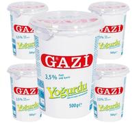Gazi Turkish Style Yoghurt Yoghurt Strained Yogurt 500 Gramm x 5 CONTAINER